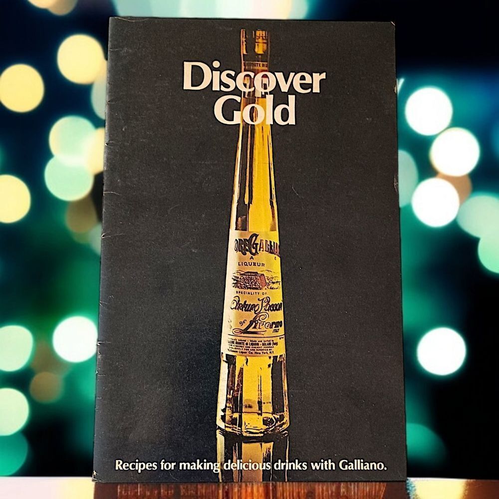 Vintage Galliano Discover Gold Recipe Booklet‎ Cocktail Drink Recipes 1970s Bar